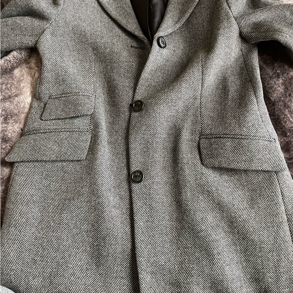 Ralph Lauren Wool mid length coat 🧥 grey/black - Picture 7 of 16